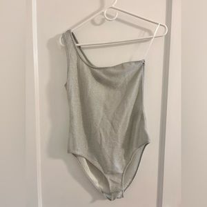 Silver sparkly Bridal Bodysuit